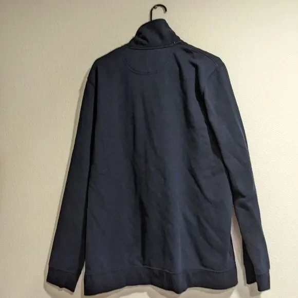 Croft & Barrow Easy Care Navy Blue Pullover, Quarter Zip, Collared Mens XL - Picture 2 of 11